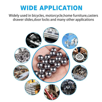 200-1000Pcs Precision Chrome Steel Bearing Balls - Assorted SAE Sizes 1/4" to 3/32" for Bicycle Repair & Mechanical Parts