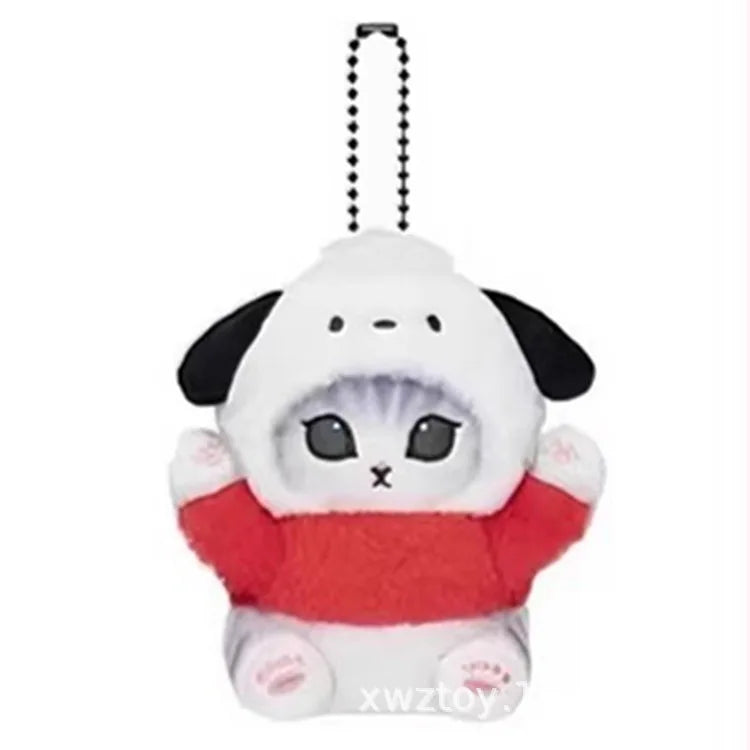 Kawaii Mofusand Shark Cat Keychain – Cute Cartoon Pendant Doll for Backpack & Decor