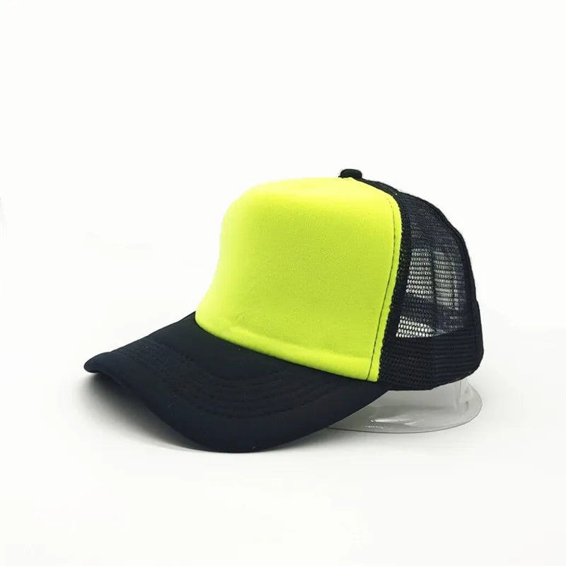 Custom Logo Mesh Trucker Cap - 5 Panel Snapback Baseball Hat for Men & Women Summer Sports Sun Hat