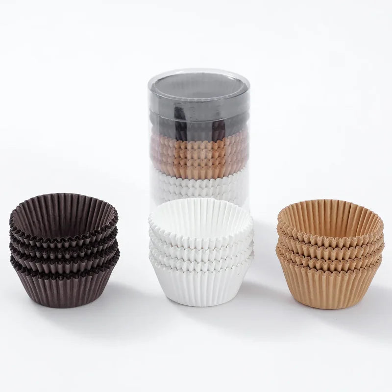 100/500/1000Pcs Food Grade Egg Tart Molds & Thickened Paper Cupcake Liners for Baking
