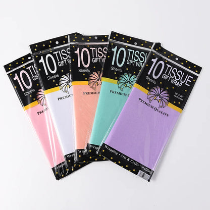 10 Sheets Tissue Craft Paper 500×660MM – DIY Handmade Flower & Gift Wrapping Paper for Wedding, Party & Home Decoration Supplies