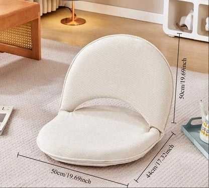 Tatami Back Chair – Foldable Small Sofa for Bedroom or Dormitory, Adjustable, Removable & Washable