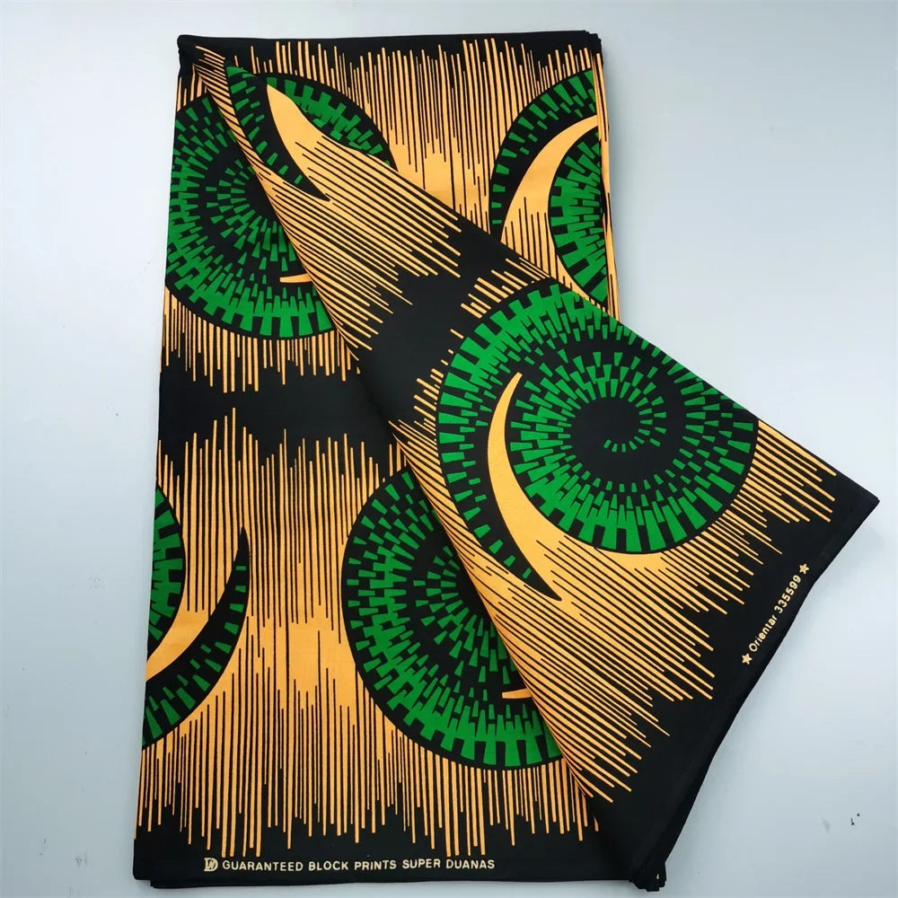 Guaranteed Veritable African Real Wax Fabric - 100% Cotton High Quality Ankara Pagne 6 Yards Nigerian Women’s Style Dress Material