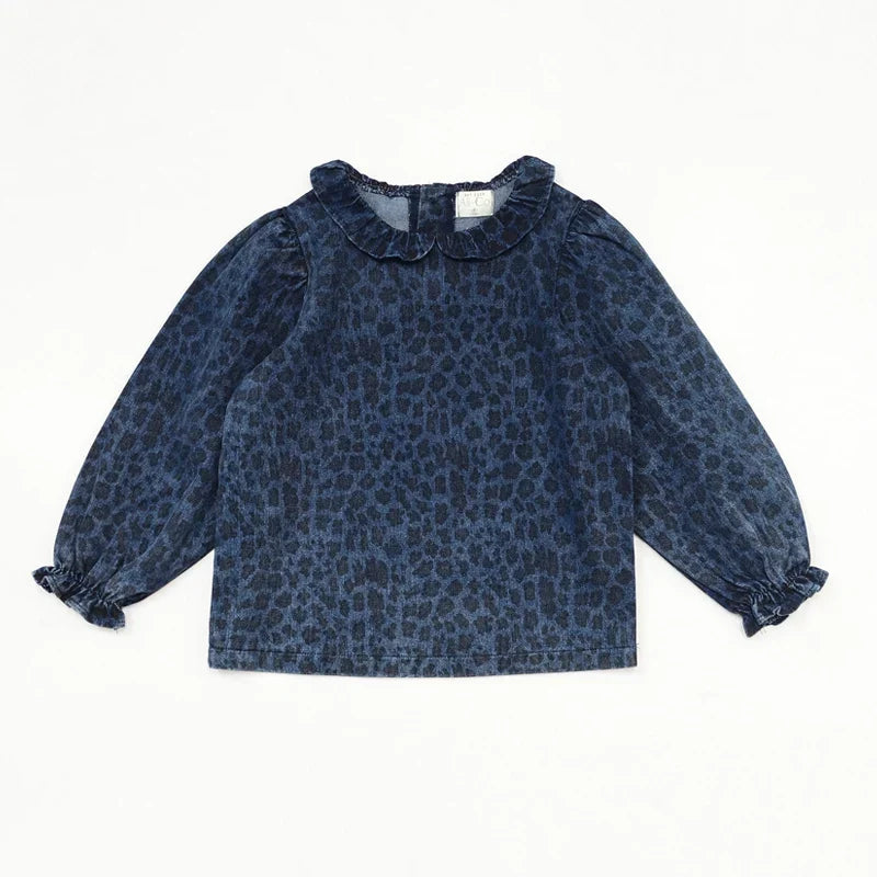 AW26 Denim Leopard Kids Clothing Collection - Boys Girls Dress Skirt Shirt Vest and Overalls Fashion Set