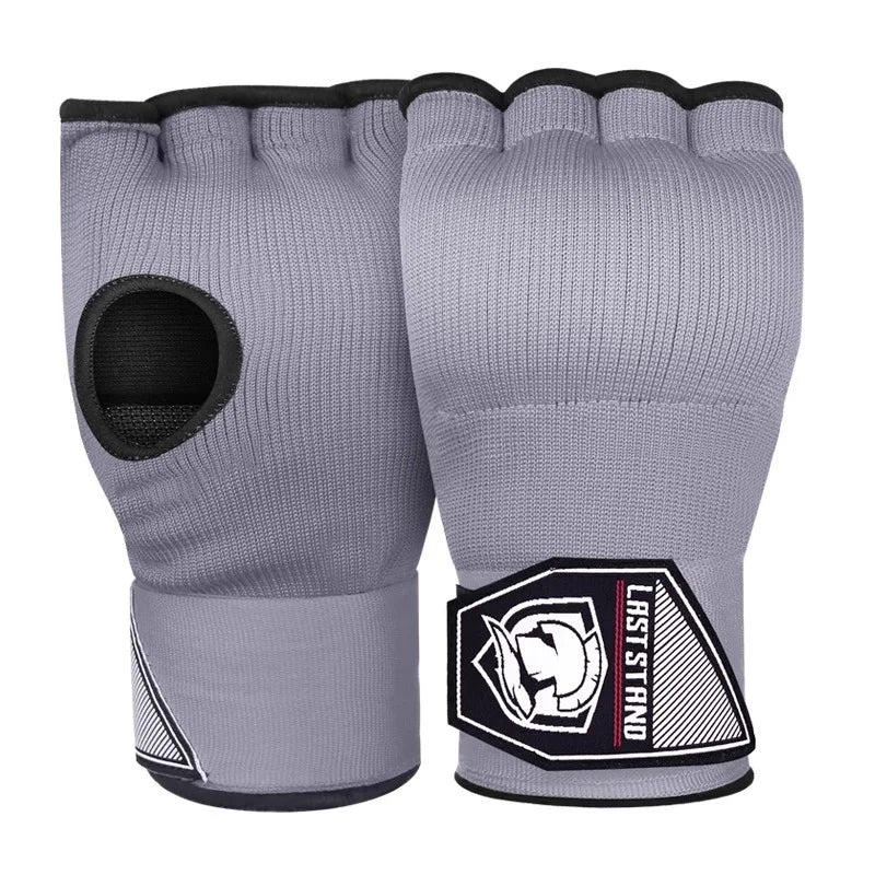 MMA Half-Finger Gel Boxing Gloves - Muay Thai Sanda Training Inner Gloves with Wrist Strap