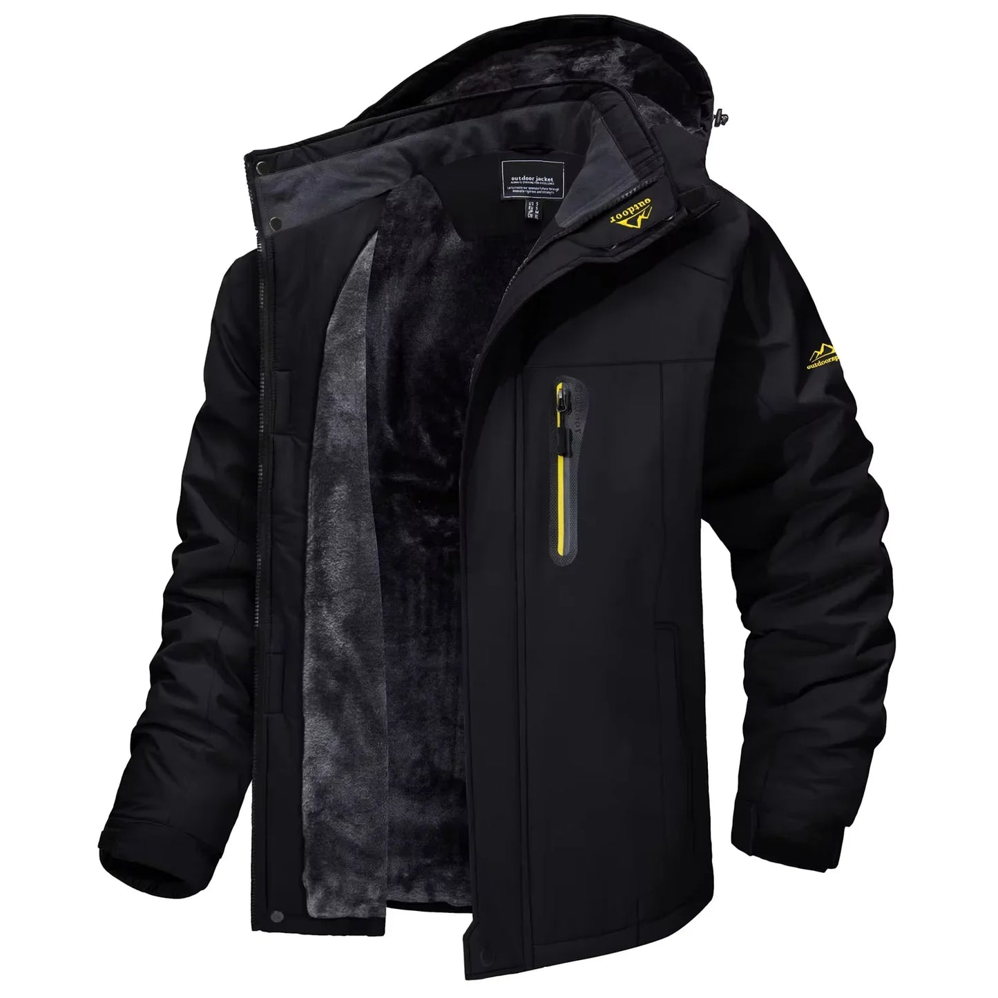 TACVASEN Winter Fleece Lined Parka - Waterproof Windproof Ski Snowboard Jacket with Removable Hood