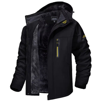 TACVASEN Winter Fleece Lined Parka - Waterproof Windproof Ski Snowboard Jacket with Removable Hood