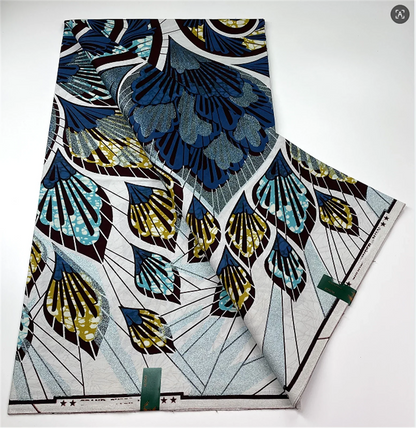 Original African Wax Print Fabric - 6 Yards 100% Cotton Nigerian Ankara Sewing Material