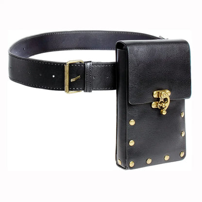 Renaissance Costume Belt Set – Leather Pouch with 3 Potion Bottles, Medieval Festival & Halloween Waist Accessories