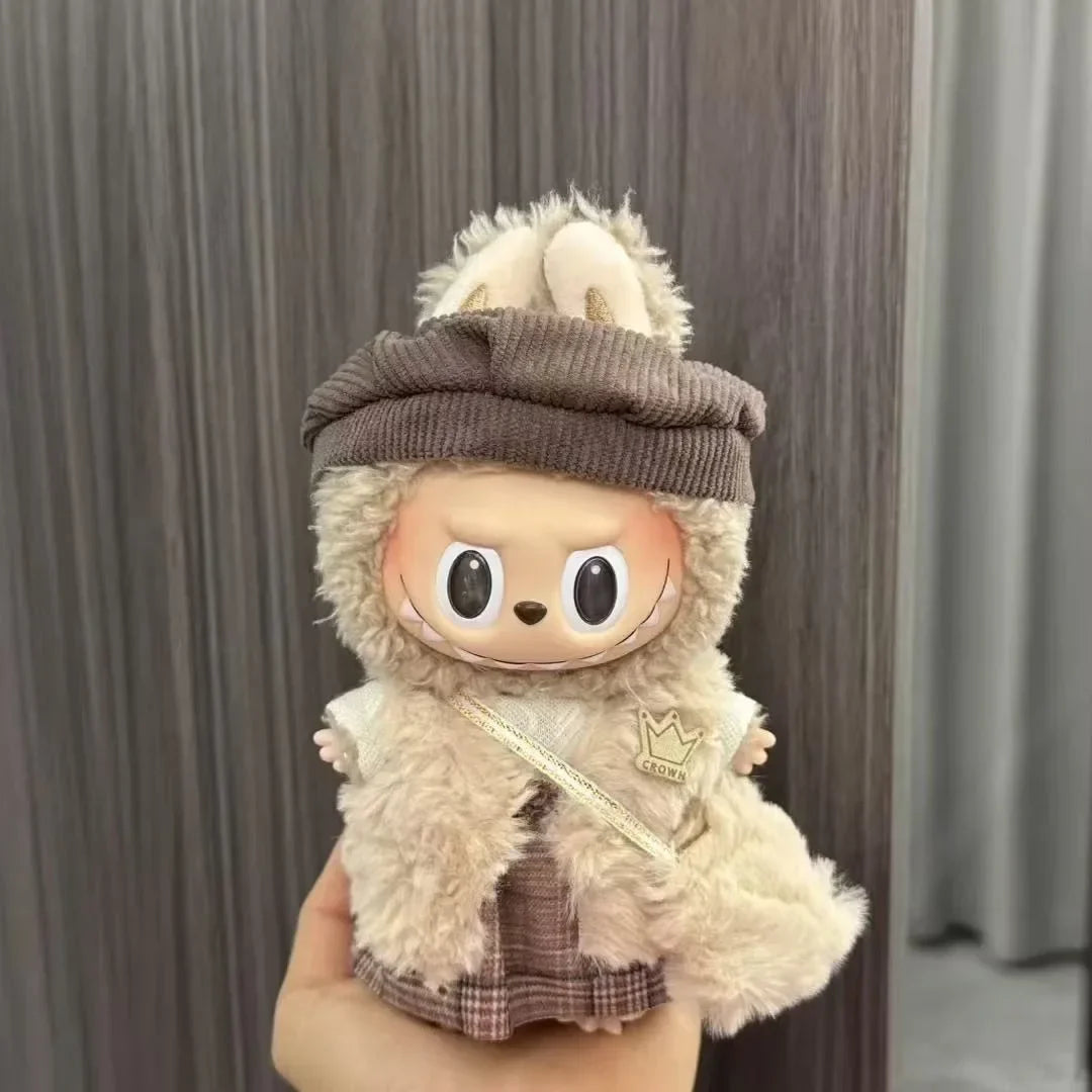 17cm Labubu V1–V2 Trendy Doll Clothes & Accessories – Idol Outfit for Kids Gift