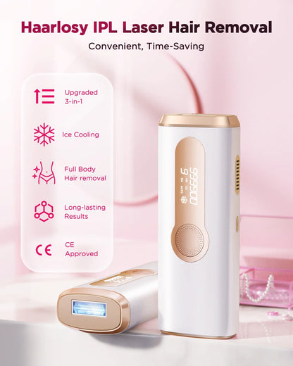 990,000 Flash IPL Laser Epilator — Permanent Painless Hair Removal for Men & Women, Body & Bikini