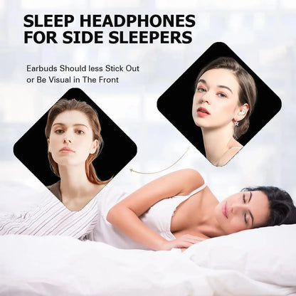 Bluetooth Sleep Earbuds - Tiny Wireless Earphones for Small Ears, Compact Side-Sleeping Audio Headphones