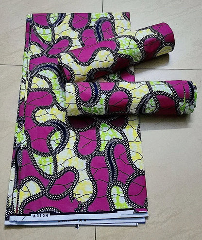 African Ankara Wax Print Fabric - 100% Cotton Batik Patchwork Sewing Material for Dresses & Crafts