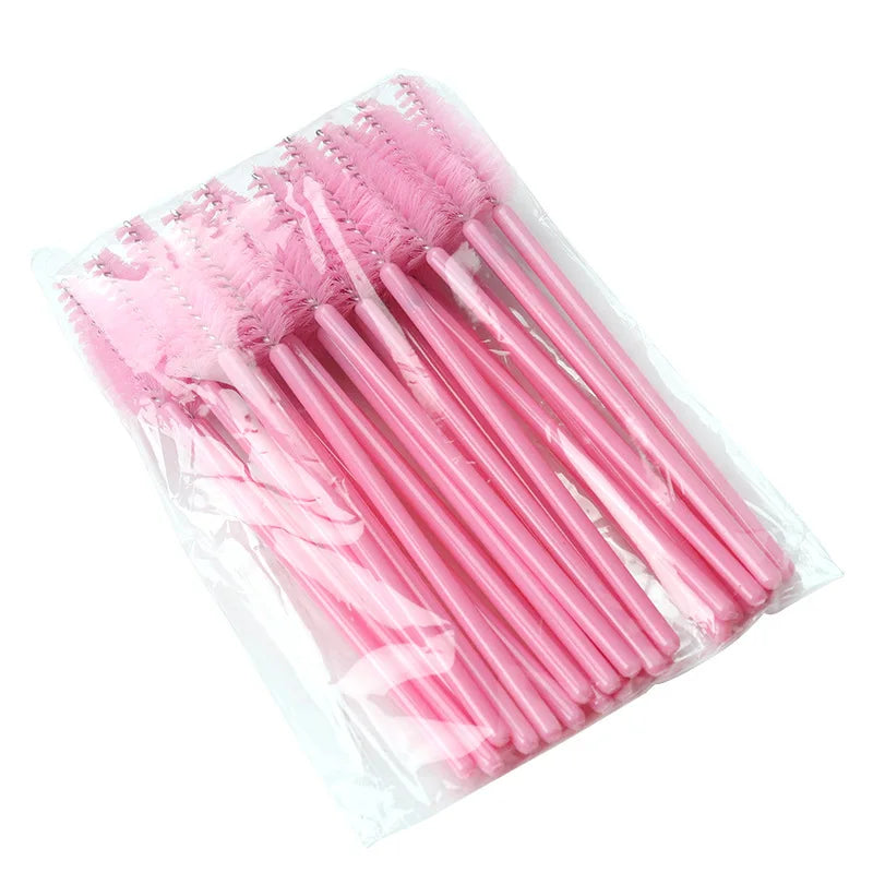 25pcs Eyelash Extension Brush Set - Mascara Wands, Micro Applicators & Spoolie Makeup Tools