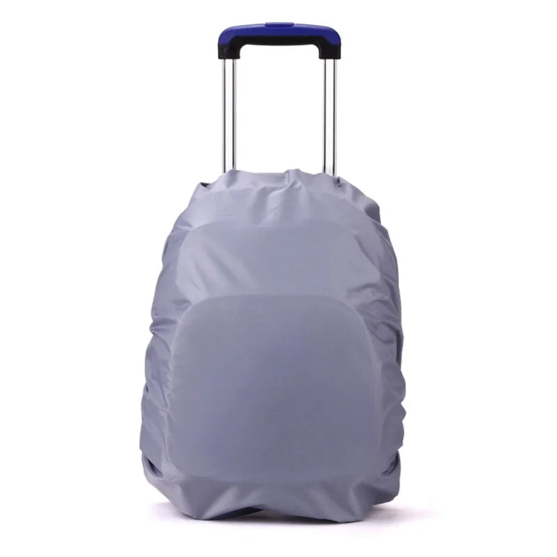Children's Waterproof Backpack Rain Cover with Safety Light - 35L, for Night Cycling, Camping and Hiking