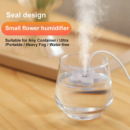 Petal-Shaped Mini Portable Air Humidifier – Ultrasonic Aromatherapy Diffuser for Home & Bedroom, USB DC 5V 1A