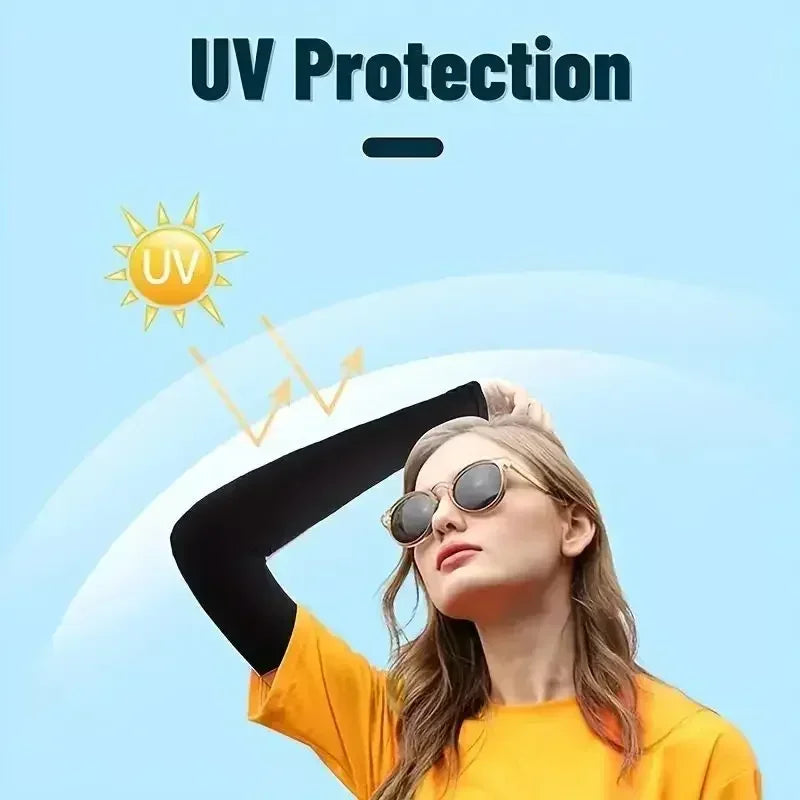 Cooling Arm Sleeves - Ice Silk UV Sun Protection Covers for Cycling, Golf & Outdoor Sports