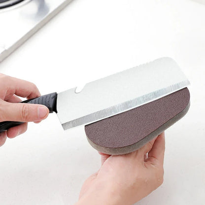 Magic Emery Sponge Cleaning Brush - Rust Removal Eraser Tool with Handle for Kitchen, Bathroom and Household Cleaning