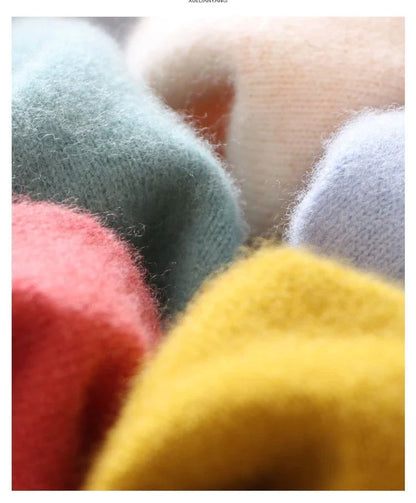 Men's Autumn Winter Cashmere Sweater - Soft Warm O-Neck Loose Knit Pullover Korean Style Top