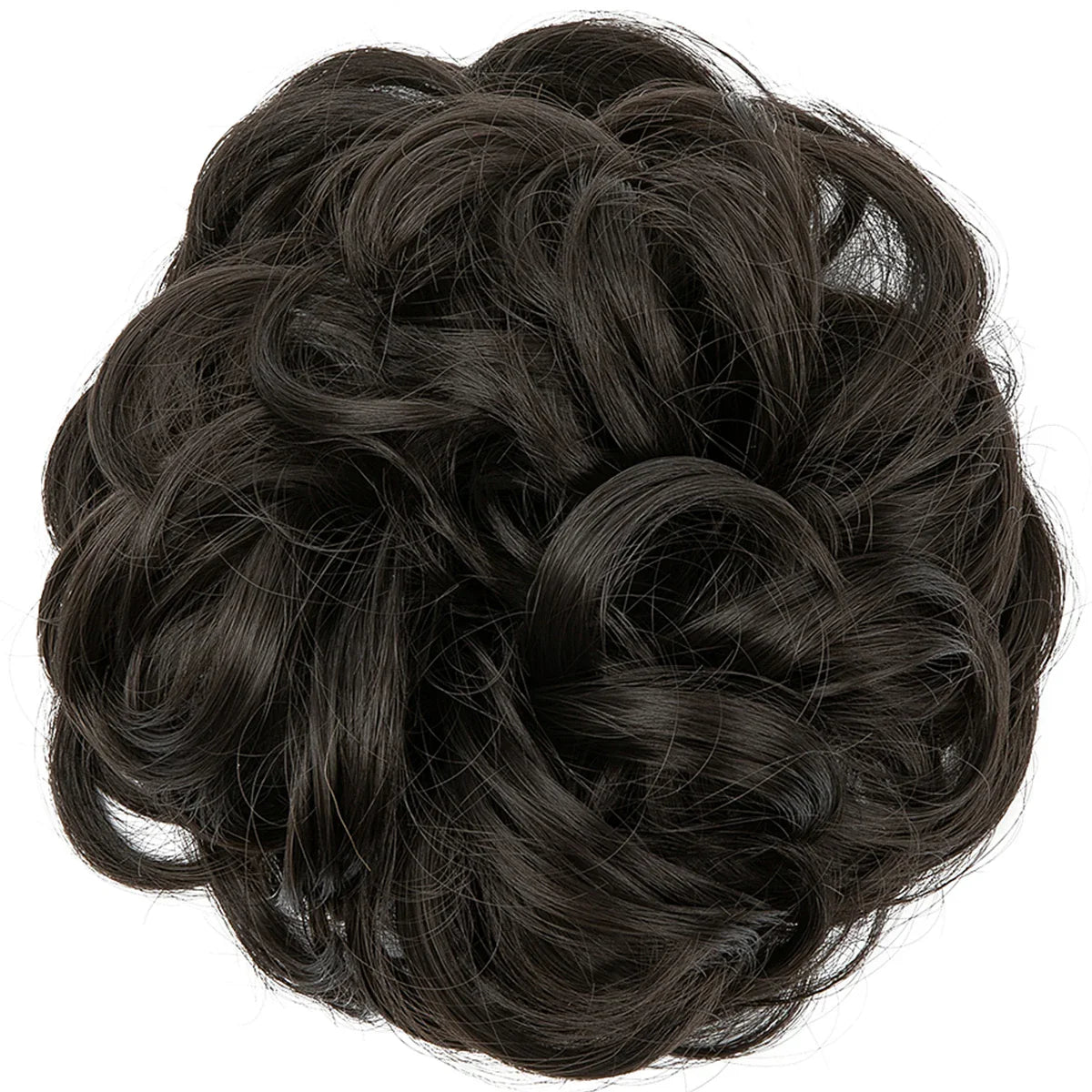 Synthetic Messy Hairpiece Chignon Scrunchie – Blonde & Brown Donut Bun for Women, Elastic Daily Use Hair Extension H9