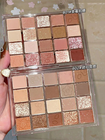 20-Color Matte Eyeshadow Palette – Long-Lasting Korean Makeup for Women’s Eye Cosmetics