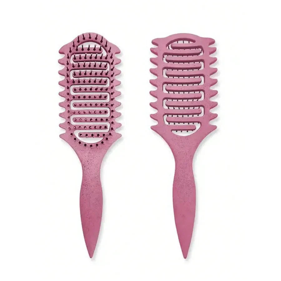 Curl Define Styling Brush - Hollow Detangling Comb for Wet Curly Hair Shaping & Styling