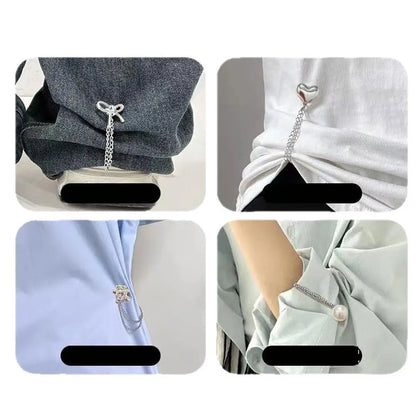 Magnetic Clothing Clips with Chain - Multi-Function Jean, Scarf & Trouser Cuff Fixing Pins