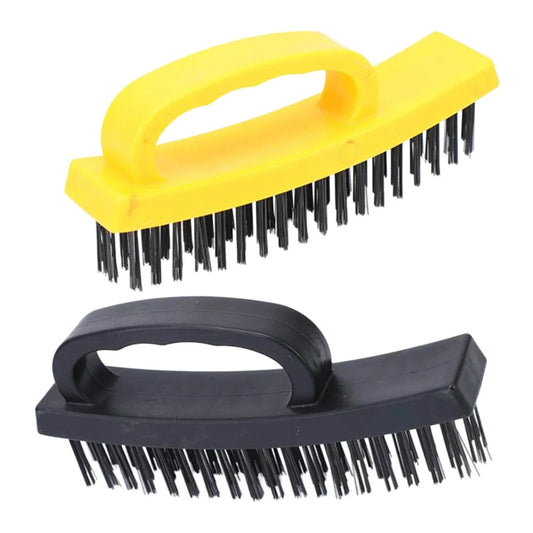 2PCS Steel Wire Brush Set - Industrial Rust Removal, Derusting & Metal Polishing Cleaning Tools
