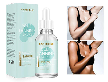 30ml Self-Tanning Drops — Natural-Looking Sunless Body Tanner Lotion for Skin Care