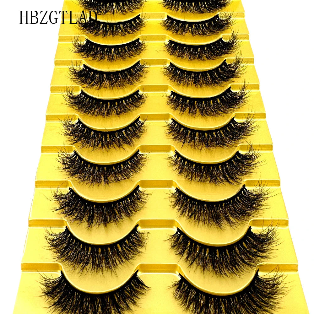 38 Styles 10 Pairs 3D Mink False Eyelashes – Natural Short & Long Fake Lashes Makeup Extension Kit