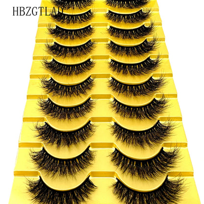 38 Styles 10 Pairs 3D Mink False Eyelashes – Natural Short & Long Fake Lashes Makeup Extension Kit