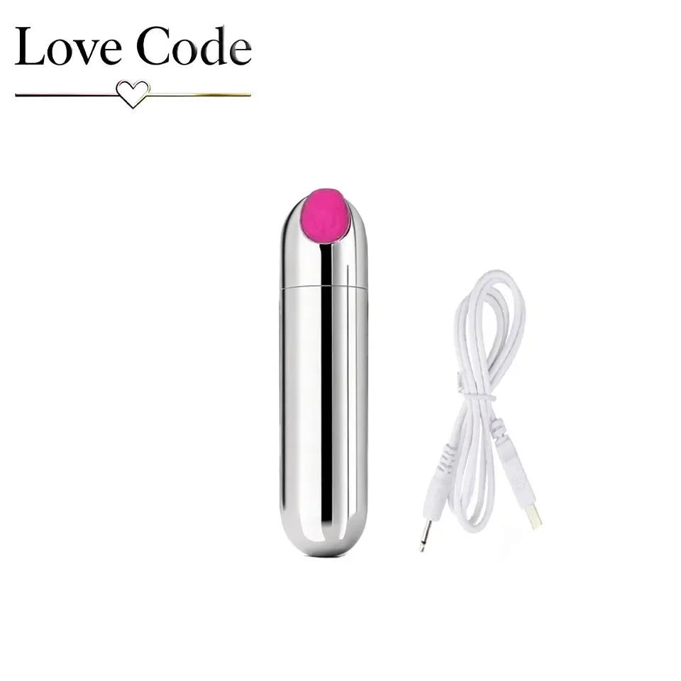 USB Rechargeable Mini Bullet Vibrator - 10 Speed Clitoral & G Spot Massage Stimulator for Women