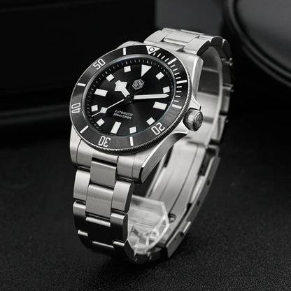 San Martin SN0121T Titanium Diving Watch – NH35 Automatic Movement, Grade 2 Titanium, 120-Click Bezel, 300M Waterproof Wristwatch