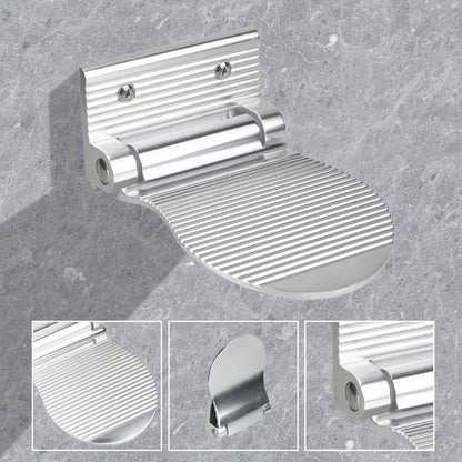 Bathroom Shower Footrest – Wall-Mounted Aluminium Alloy Pedestal Footstool, Anti-Slip Foot Pedal in Black or Silver
