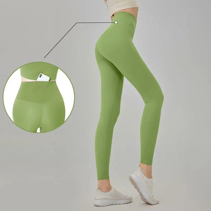 Women's High Waist Seamless Leggings - Naked Feel Push Up Yoga Pants For Fitness, Running & Gym Training