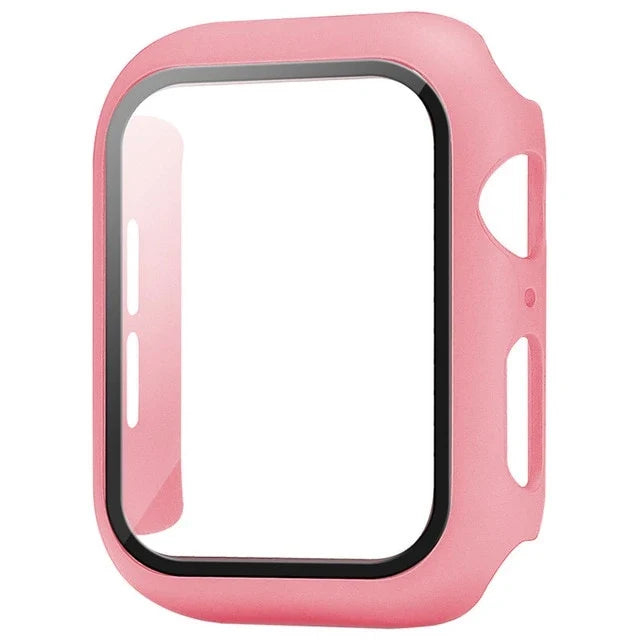 Apple Watch Glass Case Cover - Full Screen Protector for Series 9, 8, 7, 6, SE & iWatch 38mm-45mm