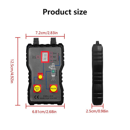 Automotive Fuel Injector Tester - Portable 4-Mode Fuel System Cleaning & Injector Flush Tool Kit