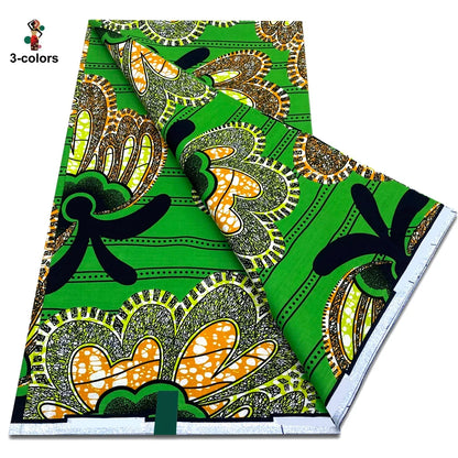 African Ankara Wax Fabric - 100% Cotton Soft Pink Pagne Fashion Print