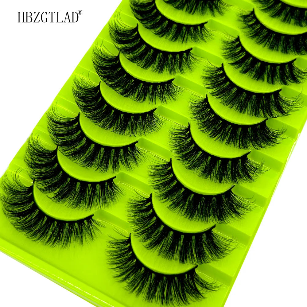 38 Styles 10 Pairs 3D Mink False Eyelashes – Natural Short & Long Fake Lashes Makeup Extension Kit