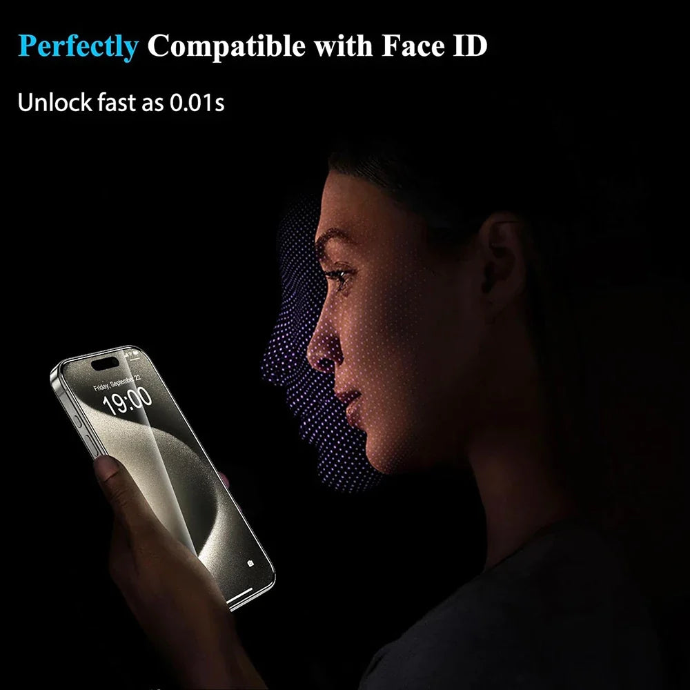 iPhone Tempered Glass Screen Protector - 4 Pack Protective Film for iPhone 7 8 X XR XS 11 12 13 14 15 16 Pro Max