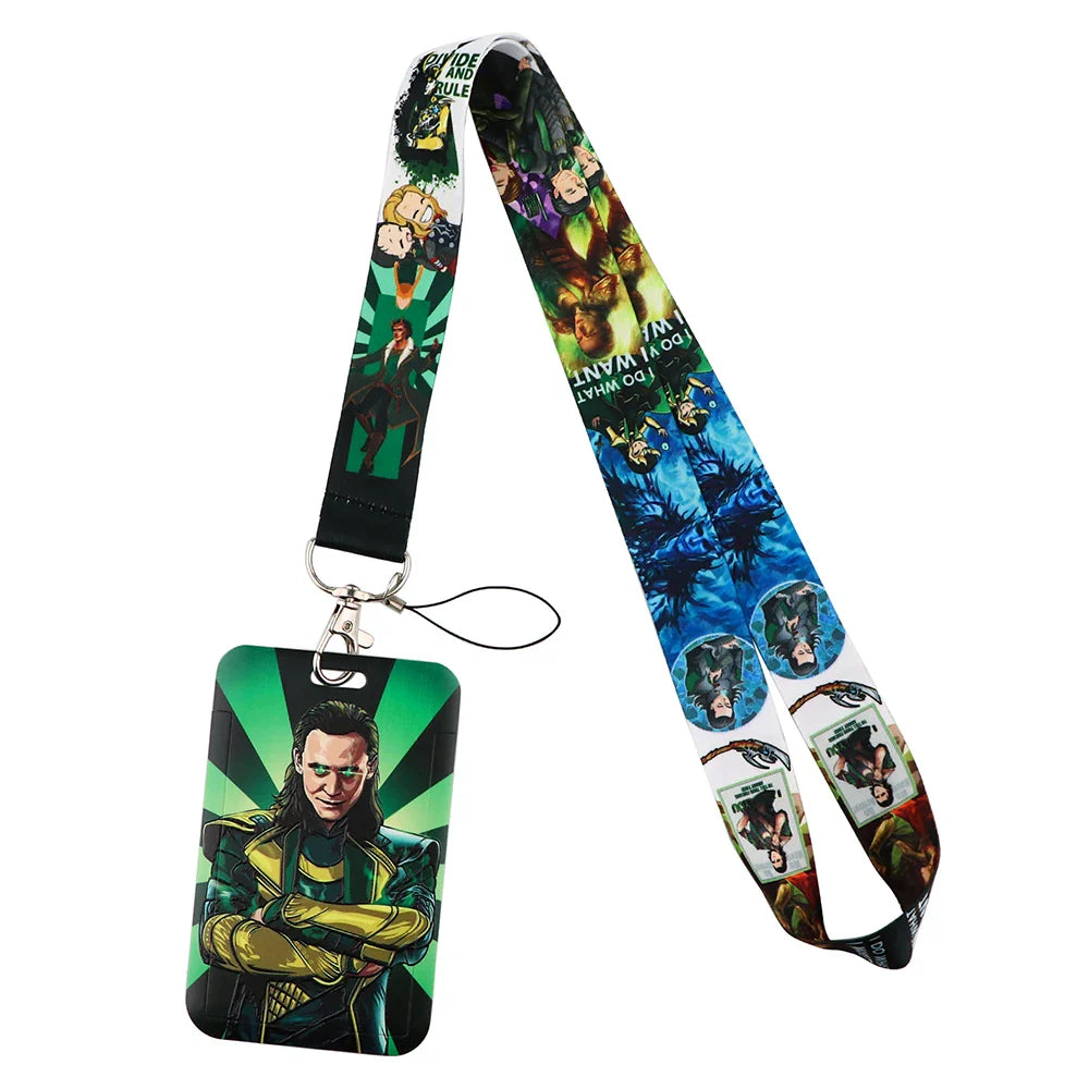 Cartoon Credential Holder Keychain – Cool Lanyard for Key, ID Card, Gym Badge & Cosplay Gift