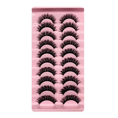 2/10 Pairs 3D Mink Russian Strip False Eyelashes – Dramatic Fake Lash Extensions for Makeup