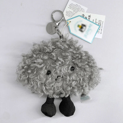 Cute Golf Ball Plush Keychain - Grape Jellyfish Hippo Elephant Bag Charm Mini Plush Toy Collection