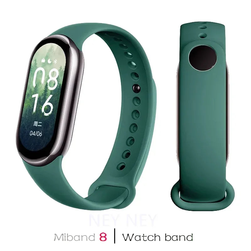 Waterproof Silicone Sport Strap for Xiaomi Mi Band 8/9 NFC – Replacement Smartwatch Bracelet
