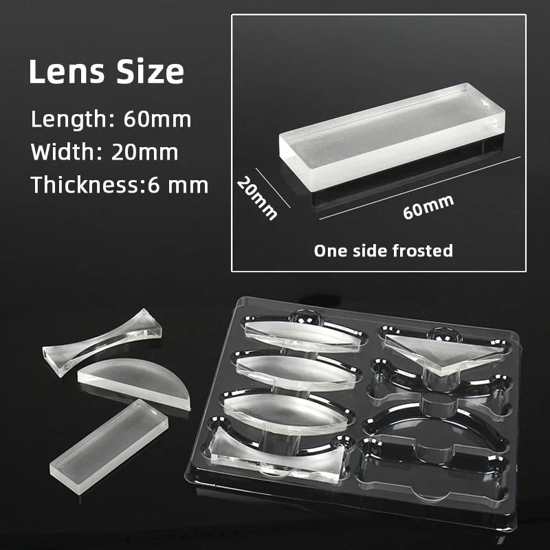 Geometric Optics Experiment Kit – Convex & Concave Lens Light Refraction Reflection Physics Set for Kids Science Learning