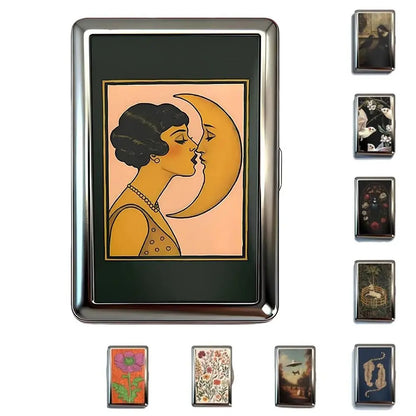 Vintage Metal Card Case - Easy Snap Multi-Function Card Holder with Versatile Compact Design