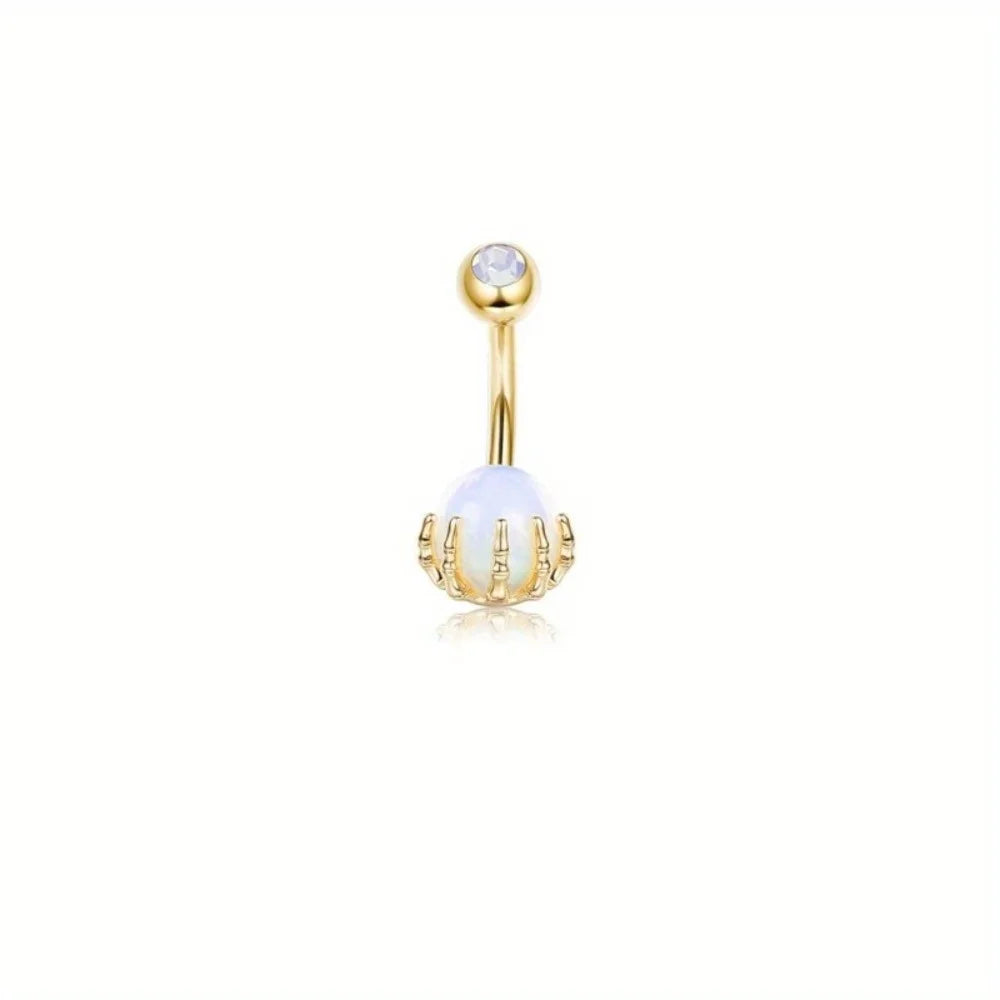 Drperfect 14G Belly Button Ring - Surgical Steel Short Navel Piercing Jewelry Pack for Women