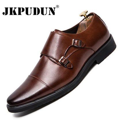 Men’s Genuine Leather Oxford Shoes - Luxury British Lace-Up Business Casual & Wedding Dress Shoes