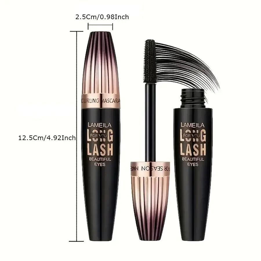 Waterproof 4D Mascara – Thick, Long, Smudge-Proof, Plumping & Curling Eye Makeup