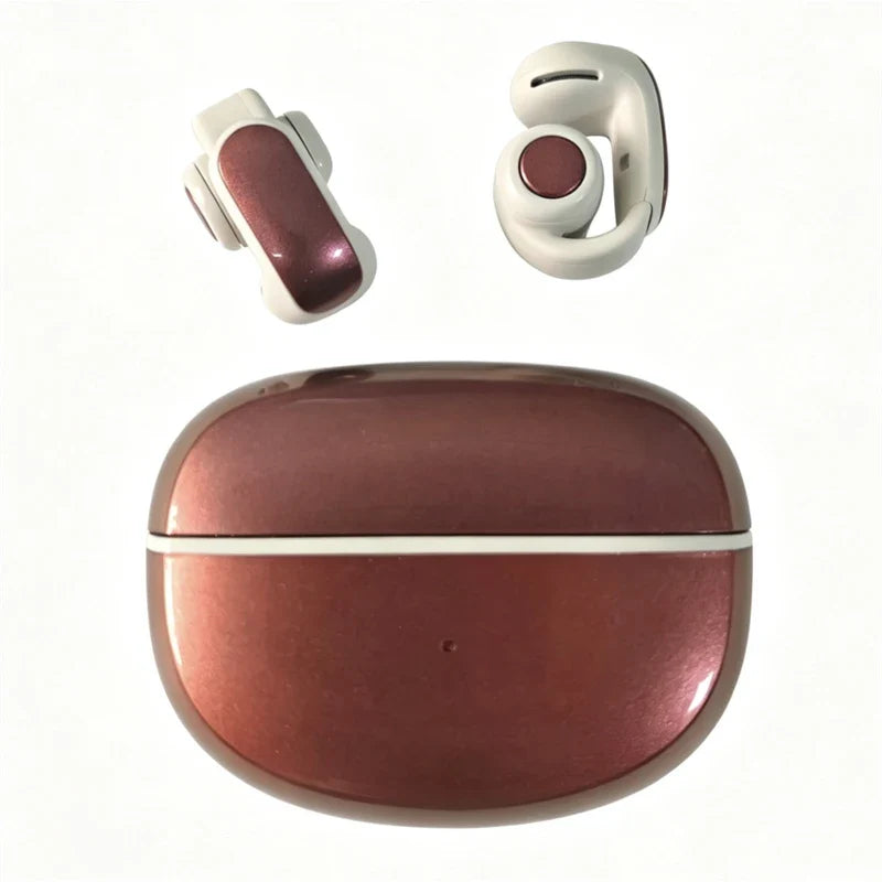 V12 Open Ear Wireless Earbuds - HiFi Stereo Bluetooth Sports Headphones with HD Mic & Ear Clip Design